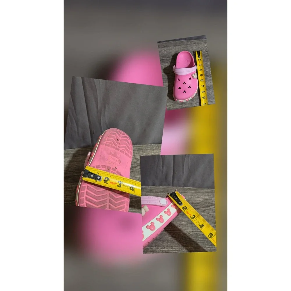 Crocs Disney Mickey Mouse Fun Lab Shoes Youth Size J2 Pink